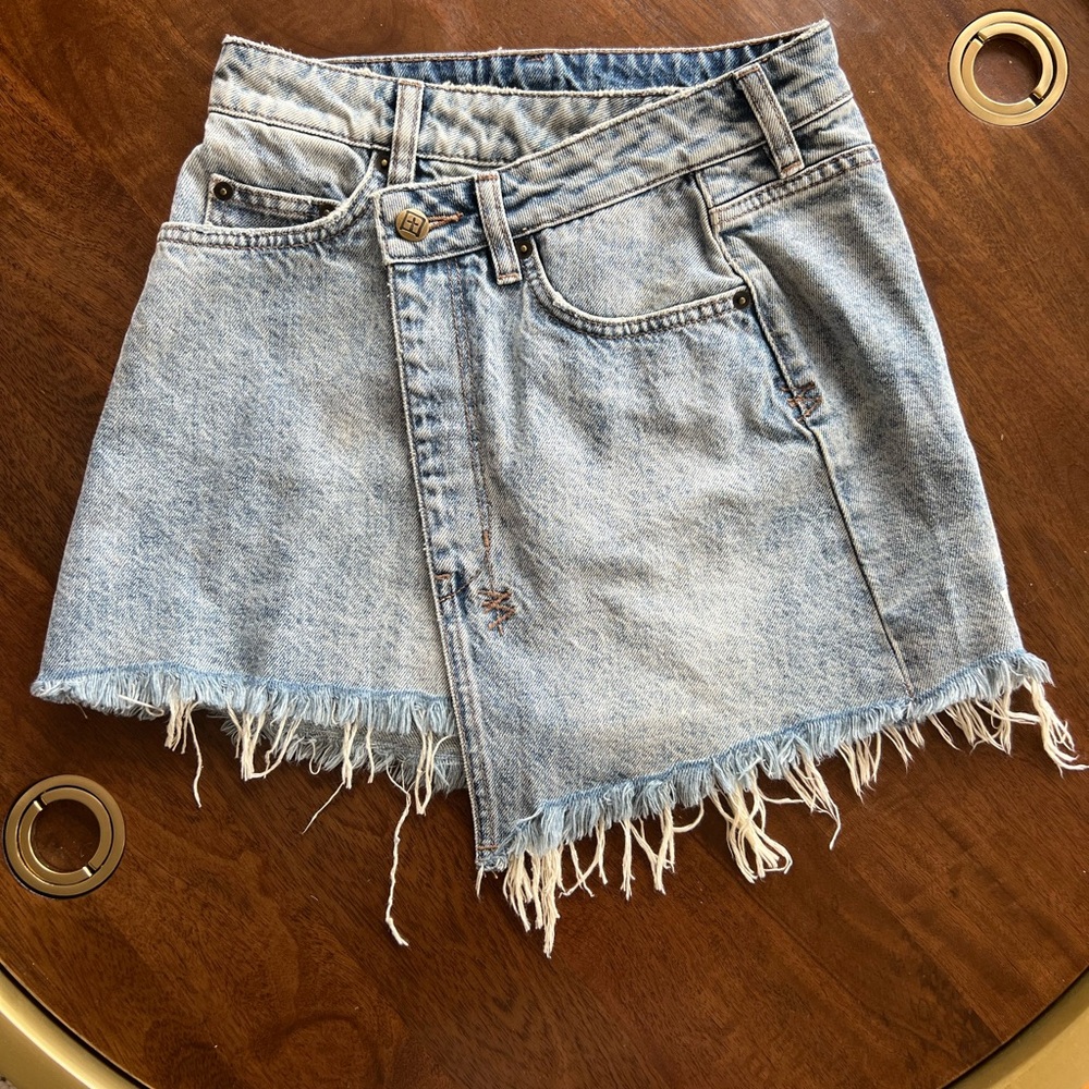 Ksubi asymmetrical denim skirt